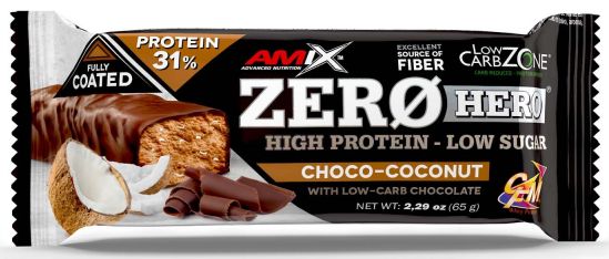 Barra de proteína Amix Zero Hero 31% Proteína 65g
