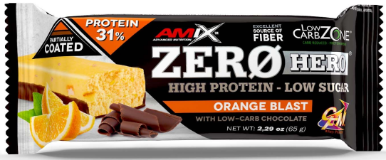 Barra de proteína Amix Zero Hero 31% Proteína 65g