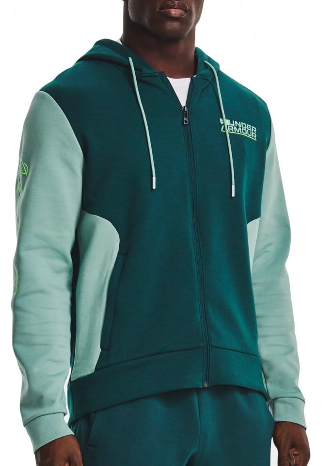 mint green under armour moletom com capuz