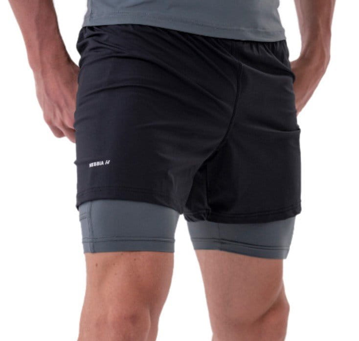 Calções Nebbia Double-Layer Shorts with Smart Pockets