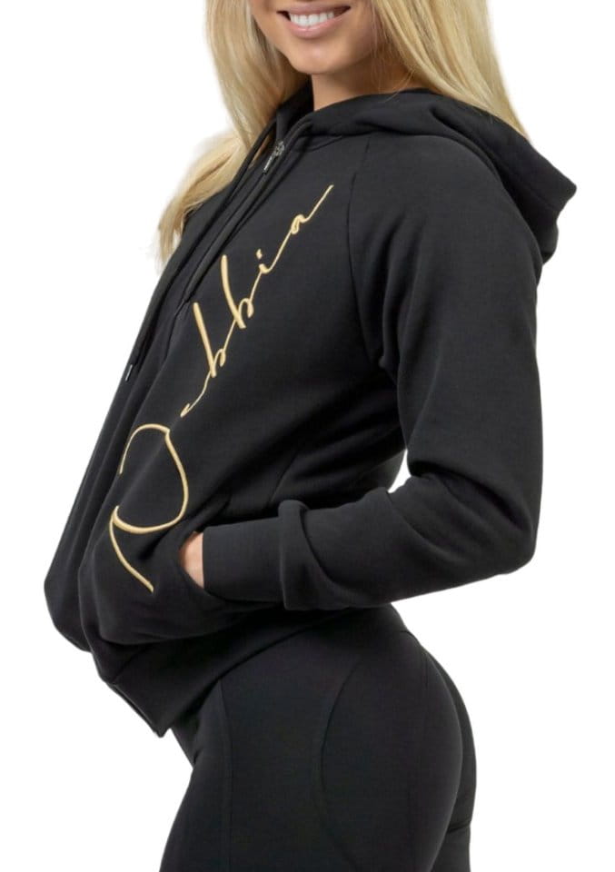 Sweatshirt com capuz NEBBIA Women s Classic Zip-Up Hoodie INTENSE Signature Gold