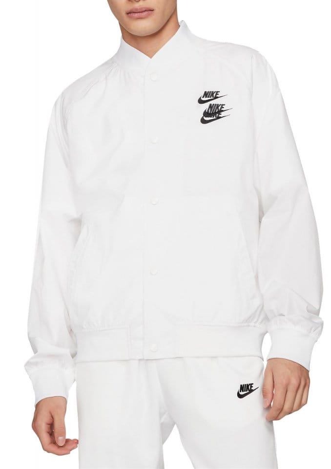 Casaco Nike Woven Jacke Weiss Schwarz F100