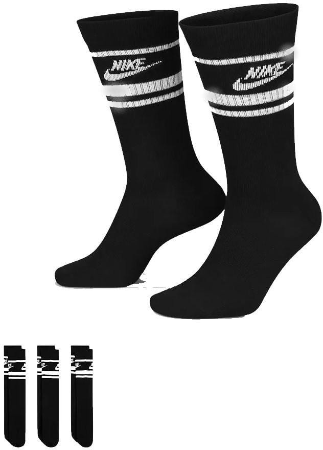 Meias Nike Essential Crew Stripe Socks Black