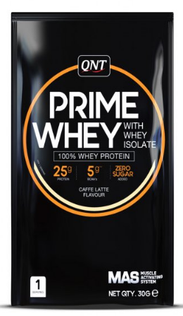 Proteína em pó QNT PRIME WHEY- 100 % Whey Isolate & Concentrate Blend 30 g Coffee Latte