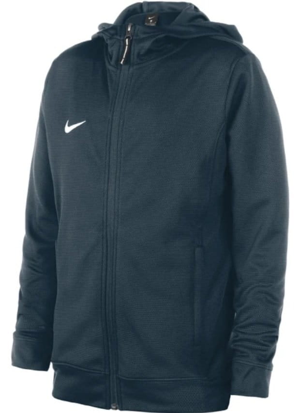Sweatshirt com capuz Nike YOUTH S TEAM BASKETBALL HOODIE FULL ZIP -OBSIDAN