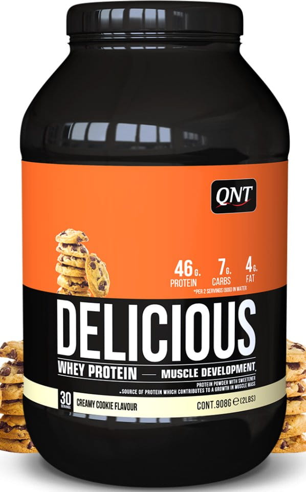 Proteína em pó QNT Delicious Whey Protein Creamy Cookie - 908g