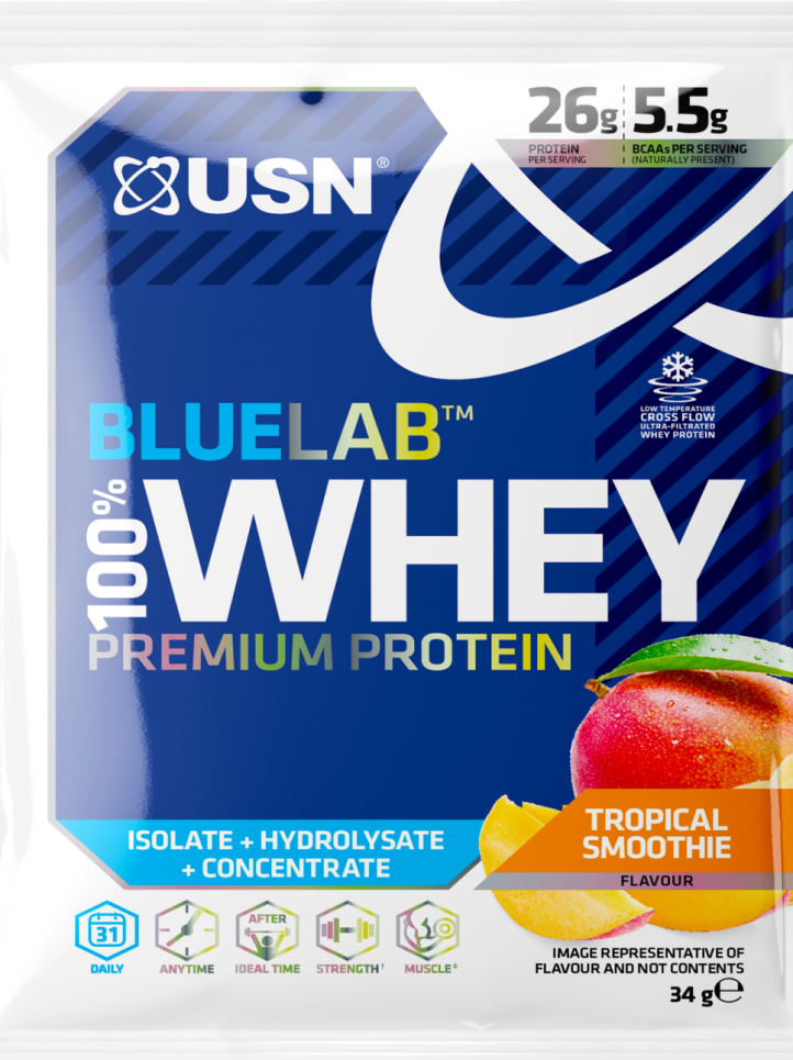 Whey protein em pó USN 100% Premium BlueLab amostra 34g